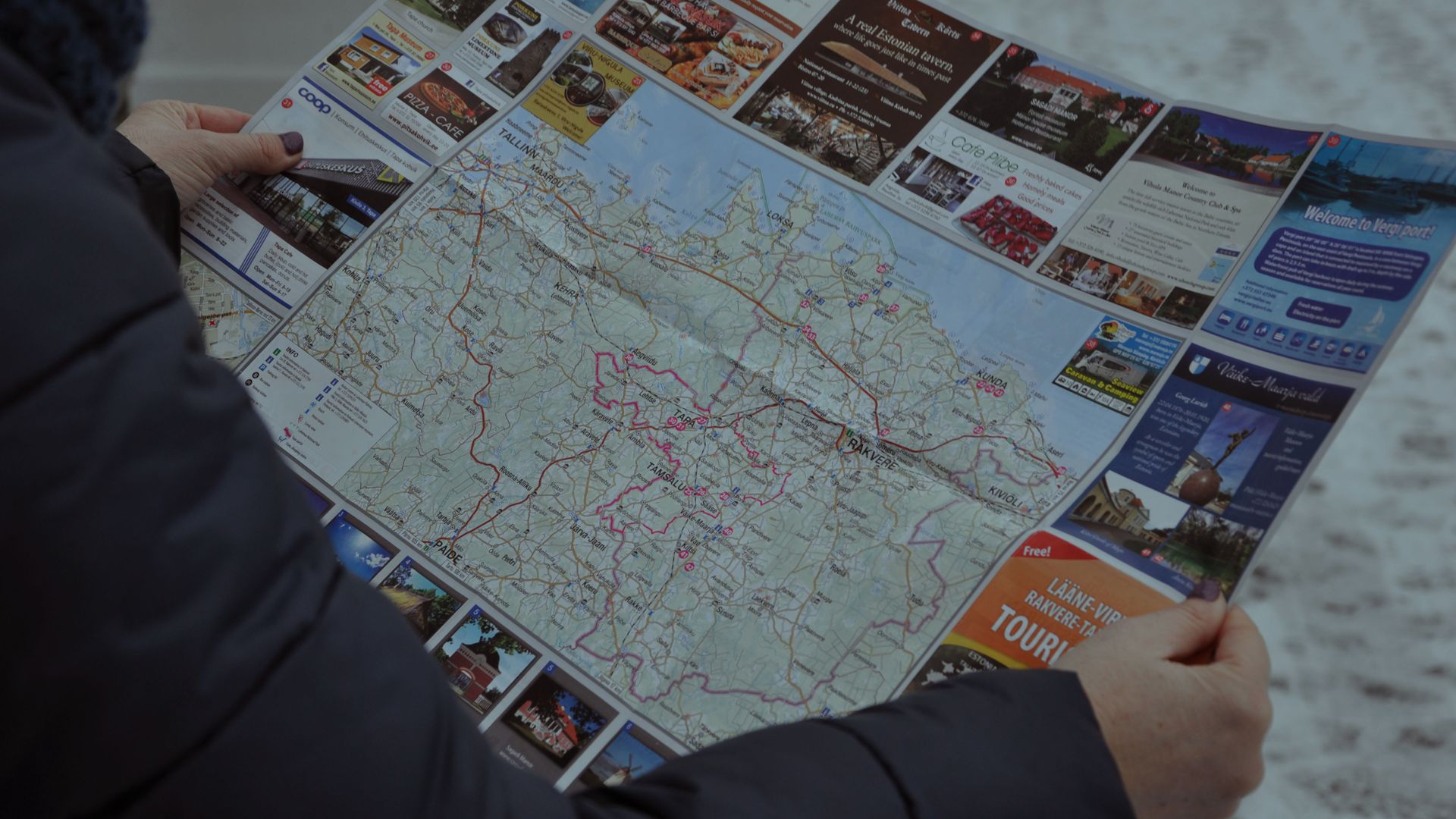 Cestovateľská mapa určená na objavovanie mesta